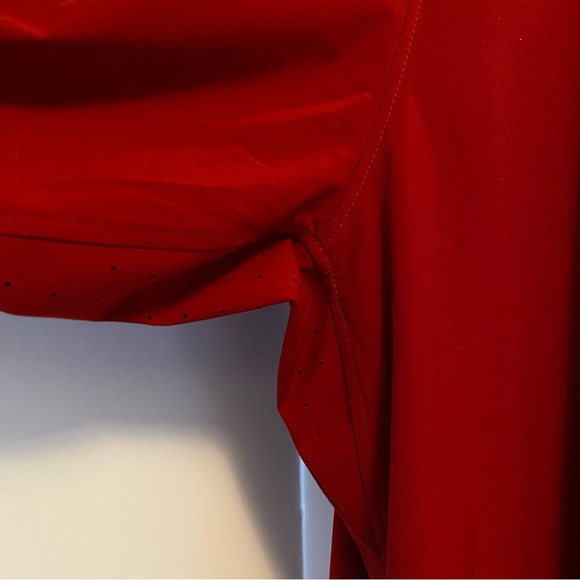 Athleta Women's Urbanite Top Long Sleeve Button Down Shirt Candy Red Size 1X - Picture 8 of 11